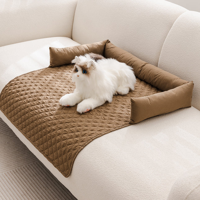 75*75CM Brown Waterproof & Scratch-Resistant Pet Sofa (Season)