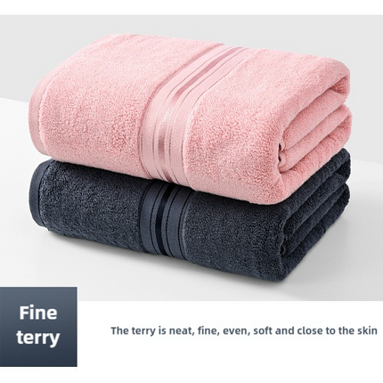 Dark Blue Luxury Cotton Towel Set(Towel + Bath Towel) - Quick Dry, Extra Thick & Absorbent, Perfect for Bath & Beach