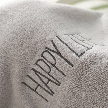 Dark Gray Soft Cotton Bath Towel - 70x140cm, Quick Dry, Super Absorbent
