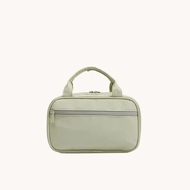 Green Premium PU Leather Portable Makeup Bag