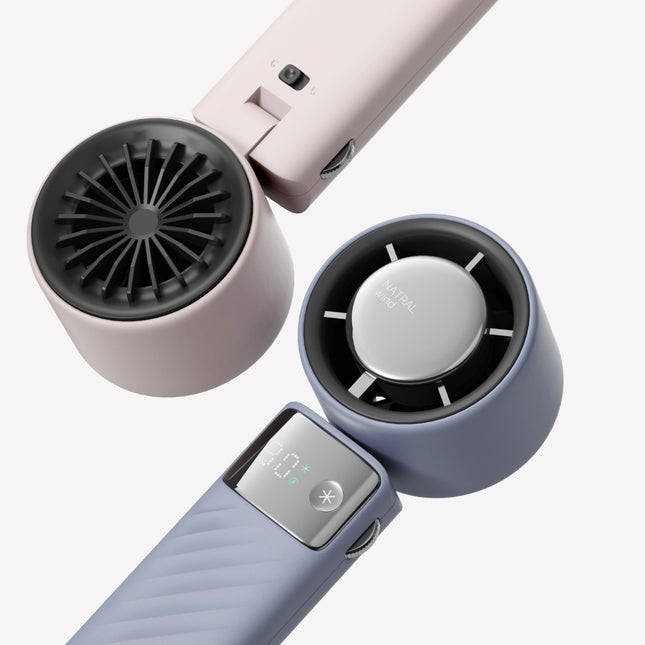 White Portable Turbo Handheld USB Rechargeable Fan with Digital Speed Display High-Speed Cooling Fan for – product detail