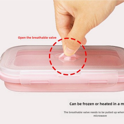 Green Collapsible Silicone Bento Box Set - 4-Piece Food-Grade Microwave & Freezer Safe Lunch Box Set