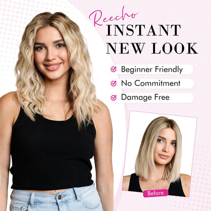 Black and Brown 12-Inch Clip-in Wavy Hair Extensions - 4-Piece Set,  Easy to Apply, Instant Volume Boost
