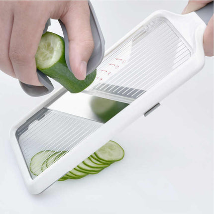 Grey Multi-Function Vegetable Cutter, Potato Slicer, Fruit Slicing Machine, Grater for Carrots & More