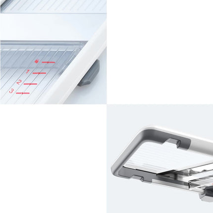 Grey Multi-Function Vegetable Cutter, Potato Slicer, Fruit Slicing Machine, Grater for Carrots & More