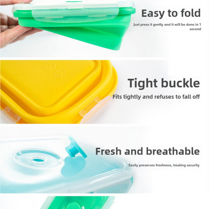 3-piece Set Pink Collapsible Silicone Food Storage Containers Set - 350ML, 500ML, 800ML | BPA-Free, Microwave, Dishwasher & Freezer Safe | Foldable & Portable Bento Boxes for Travel & Outdoor