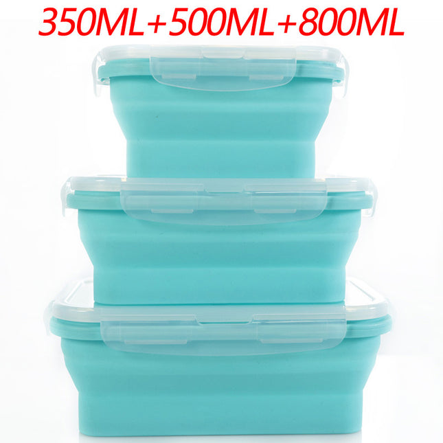 3-piece Set Blue Collapsible Silicone Food Storage Containers V888-ELOSUNG17548