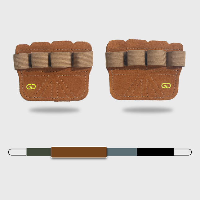 2 Pairs Brown Premium Leather Grip Protection (Resistant Support)