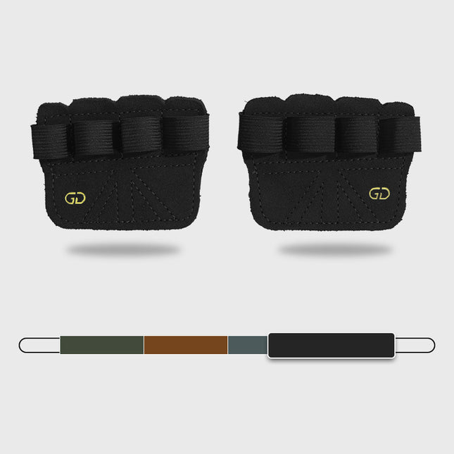 2 Pairs Black Premium Leather Grip Protection (Resistant Support)