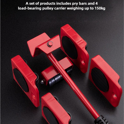 2 Pcs Red Heavy Duty Furniture Moving System, Sliding Dolly Tools for Easy Transport of Appliances, Furniture, and Heavy Objects