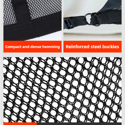 Black Car Roof Triangular Storage Net – Adjustable Ceiling Organizer for Vehicles