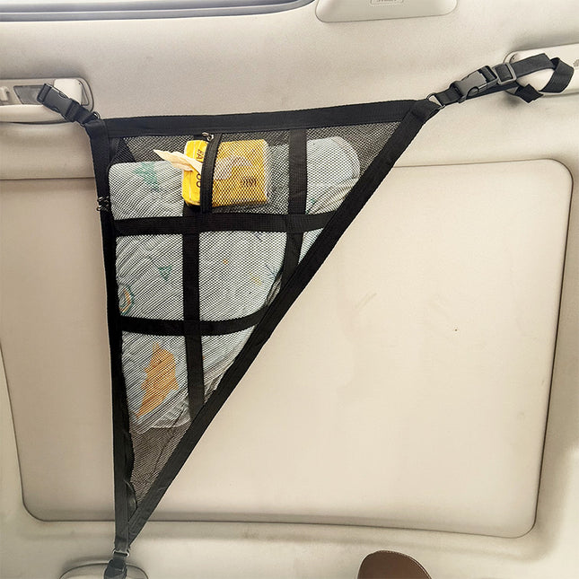 Beige Car Roof Triangular Storage Net – product detail