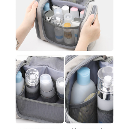 Pink Large Capacity Travel Toiletry Bag with Dry-Wet Separation - Hanging Organizer for Cosmetics and Personal Care