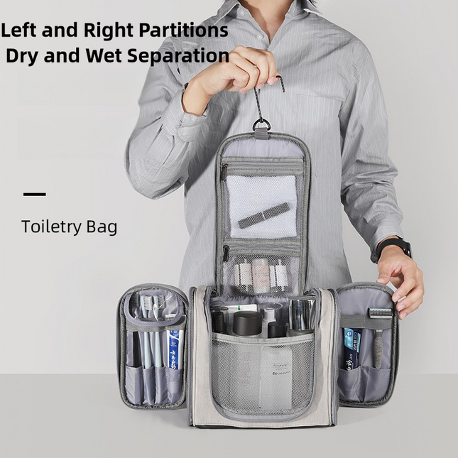 Blue Large Capacity Travel Toiletry Bag with Dry-Wet Separation – product detail