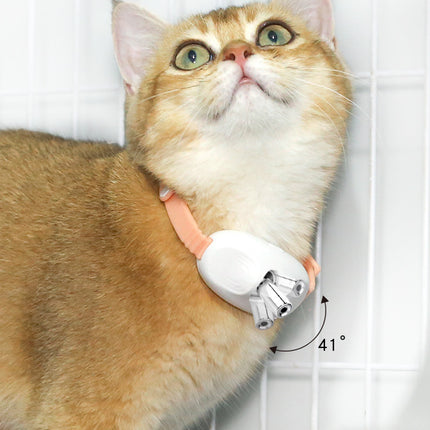 3 Pcs Pink Smart Laser Pointer Collar for Cats - Automatic Interactive Toy with Two Play Modes