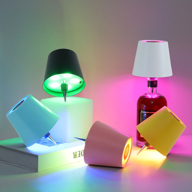 Gold RGB Color-Changing LED Bottle Lamp – product detail