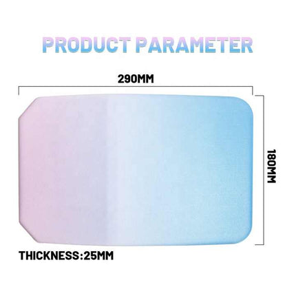 Gradual Blue Ergonomic PU Anti-Slip Mouse Pad with Wrist Support - Rectangular Gradient Desk Mat for Gaming and Office Use