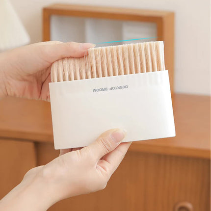 2 Set Orange Mini Desktop Sweeper and Trash Bin Set | Compact Desk Cleaning Brush Organizer | Small Tabletop Sweeping Dustpan for Home and Office Use