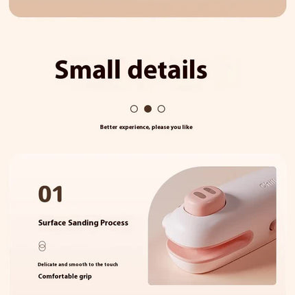 2 Pcs Light Brown Bear Mini Handheld Heat Sealing Machine for Food Bags - Compact, Portable, USB Rechargeable