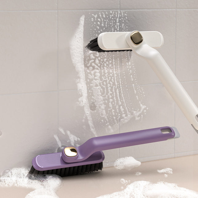 3 Pcs Brown Multi-Function Rotating Gap Cleaning Brush, 2-in-1 Hard Bristle Brush for Bathroom Tiles and Grout Lines