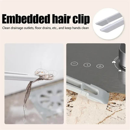 3 Pcs Brown Multi-Function Rotating Gap Cleaning Brush, 2-in-1 Hard Bristle Brush for Bathroom Tiles and Grout Lines