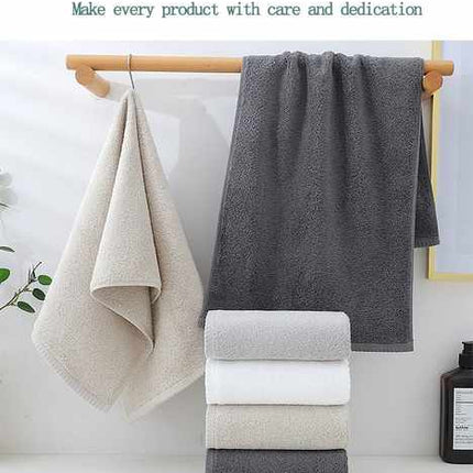 Grey Premium Cotton Towel Set - 6 Pieces, Soft & Absorbent Bath Towels for Adults