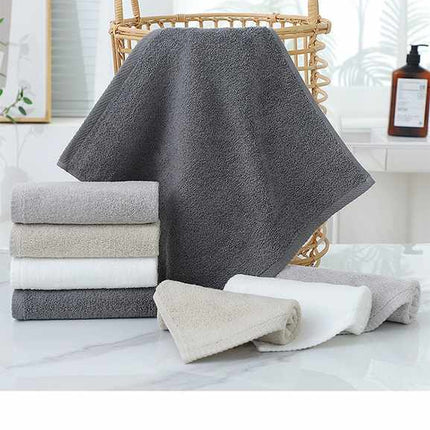 Gray and White Premium Cotton Towel Set - 6 Pieces, Soft & Absorbent Bath Towels for Adults