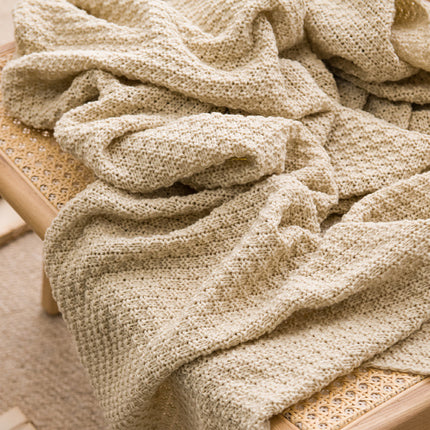 Turmeric 110cm x 150cm Soft Tassel Throw Blanket for Sofa or Bed, Cozy  Casual Blanket for Office Nap, Minimalist Bed End Cover