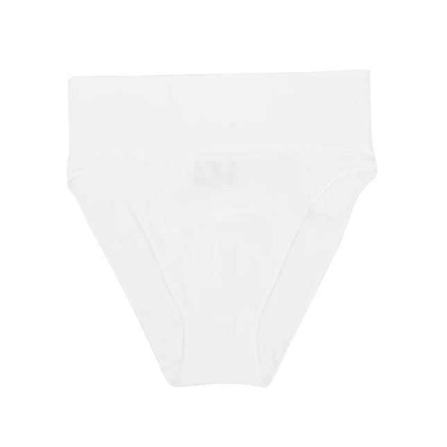 3 Pcs Size L White Microfiber High-Waisted Thong (Slimming Comfort)