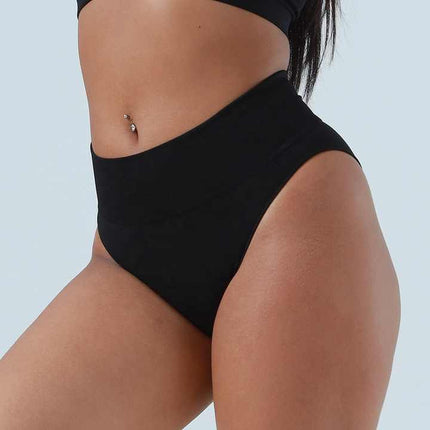3 Pcs Size M Skin Microfiber High-Waisted Thong Underwear with Tummy Control - Slimming Comfort