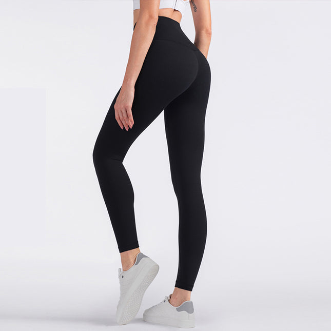 Size XL Black High-Waisted Seamless Yoga Pants for Women