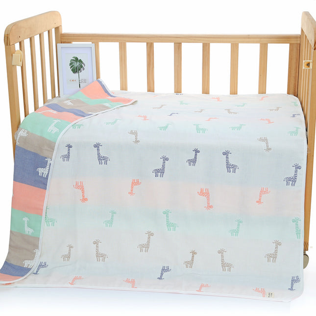 Giraffe 6-Layer Muslin Baby Blanket