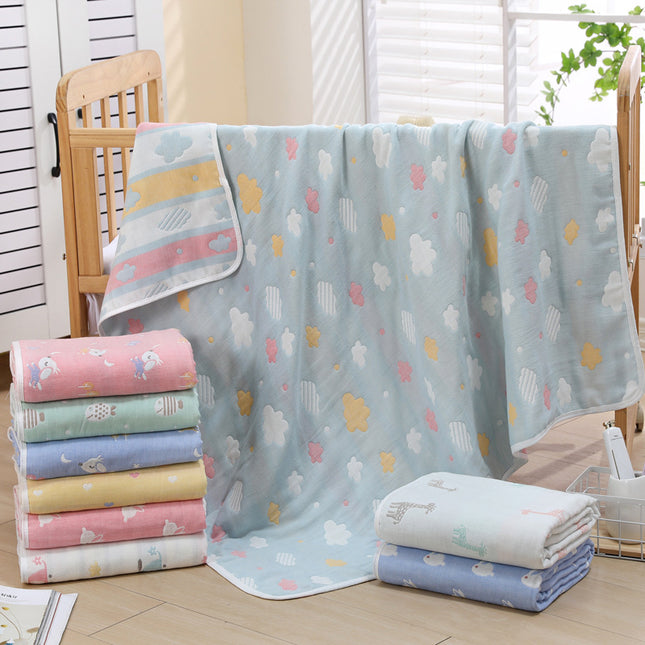 Giraffe 6-Layer Muslin Baby Blanket – product detail