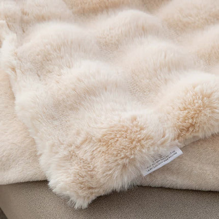 Grey 70*100cm Plush Toscana Throw Blanket - Soft Flannel Fleece for All Seasons, Perfect for Couch & Bed