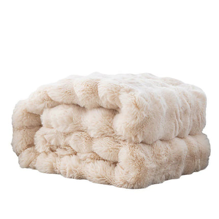 Grey 70*100cm Plush Toscana Throw Blanket - Soft Flannel Fleece for All Seasons, Perfect for Couch & Bed