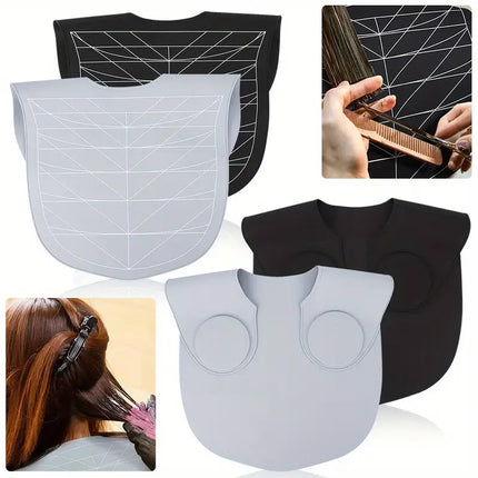 Green Striped Silicone Hairdressing Cape - Extended Oversized Shoulder Pad for Hair Dyeing and Perming