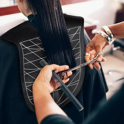 Purple Striped Silicone Hairdressing Cape - Extended Oversized Shoulder Pad for Hair Dyeing and Perming