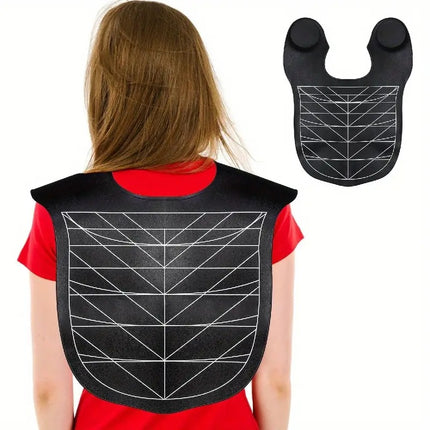 Pink Striped Silicone Hairdressing Cape - Extended Oversized Shoulder Pad for Hair Dyeing and Perming