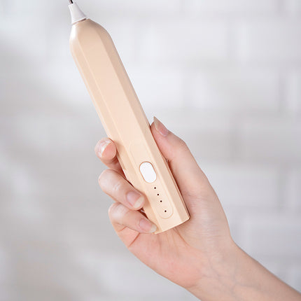 Khaki Electric Milk Frother Handheld - USB Rechargeable Milk Foamer with 2 Whisks - Perfect for Coffee, Lattes, Cappuccinos & More