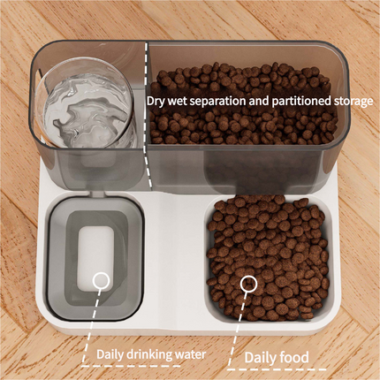 Pink Pet Feeder 3L Automatic Cat Feeder and Water Dispenser - Hassle-Free Hydration and Feeding