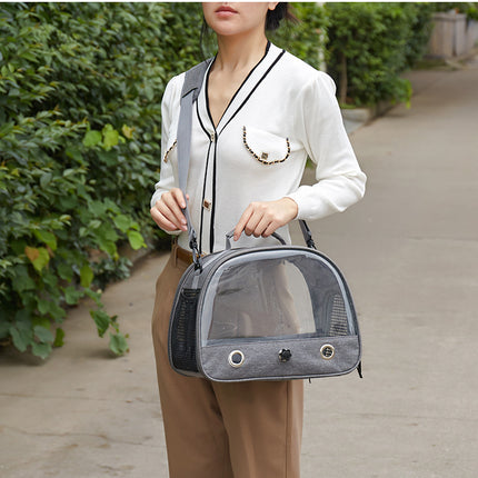 Green Portable Clear View Bird Carrier Travel Cage with Perch & Tray - Breathable Pet Bag for Parrots, Cockatiels & Small Animals
