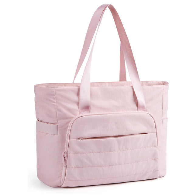 Pink Versatile Women's Gym Tote Bag with Yoga Mat Strap