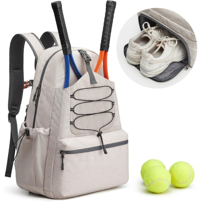 White Lightweight Water Resistant Tennis Backpack