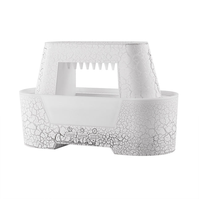 White 300ml Ultrasonic Aroma Diffuser with Cracked Light Design – product detail