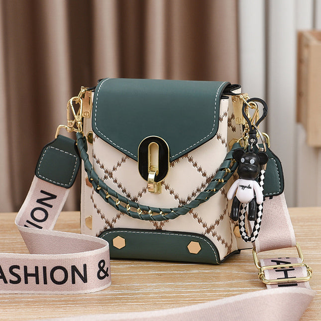 Green Stylish Korean Minimalist Crossbody Bag