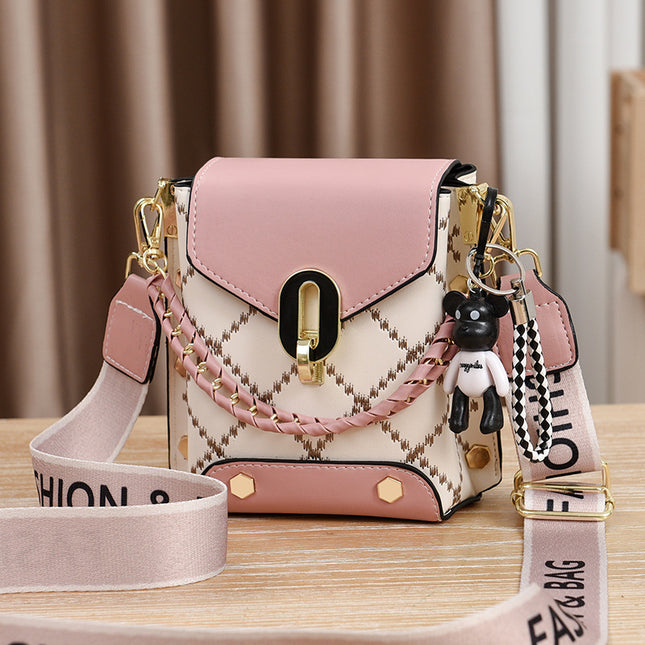 Pink Stylish Korean Minimalist Crossbody Bag