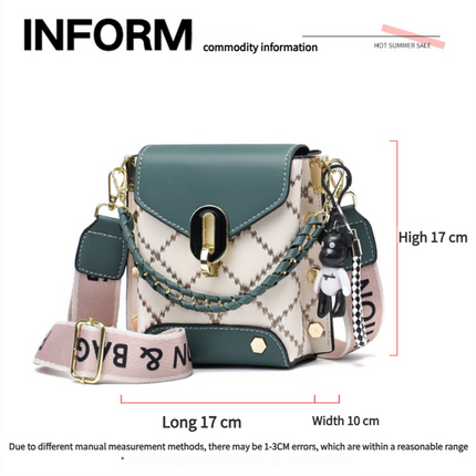 White Stylish Korean Minimalist Crossbody Bag - Elegant Small Square Shoulder Bag with Phone Pocket