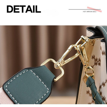 khaki Stylish Korean Minimalist Crossbody Bag - Elegant Small Square Shoulder Bag with Phone Pocket
