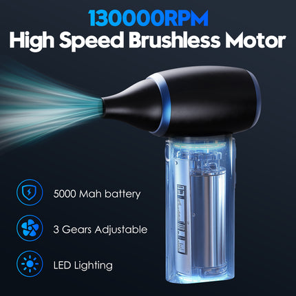 Black Portable Turbo Handheld Blower Fan – product detail