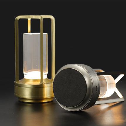 Gold Rechargeable Table Lamp – shape and profile